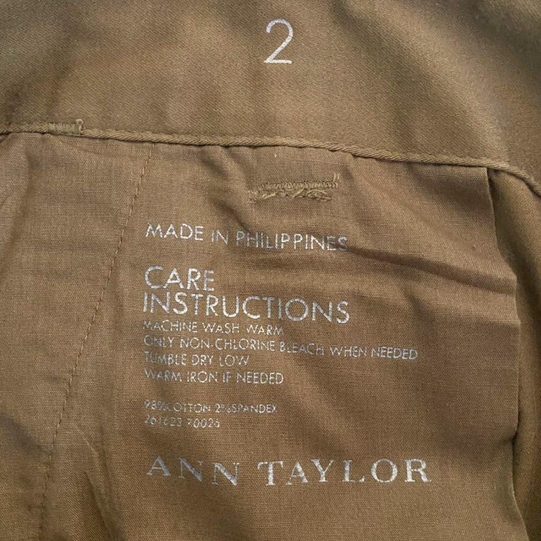 Ann Taylor Ann Taylor Womens Brown Straight Leg Pants Mid Rise Stretch Size 2 Size 26" / US 2 / IT 38 - 4 Thumbnail