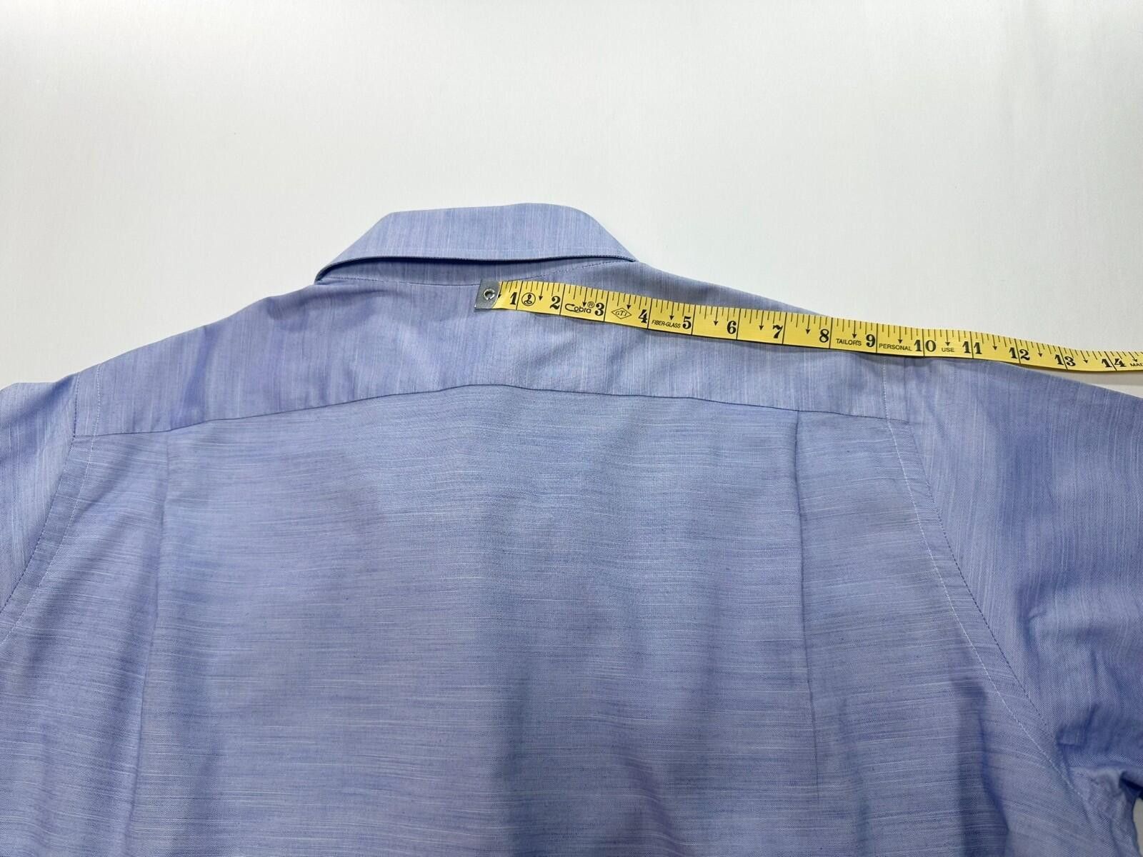 Holland & Sherry Holland Sherry Solid Tailored Oxford Button Up Blue Men XL Size US XL / EU 56 / 4 - 5 Thumbnail