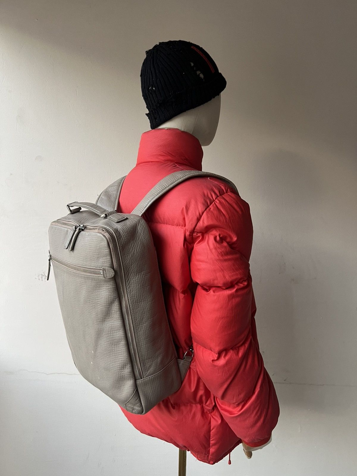 Leather Five Woods Japan Scratches Patina Leather Backpack Bag Size ONE SIZE - 3 Thumbnail