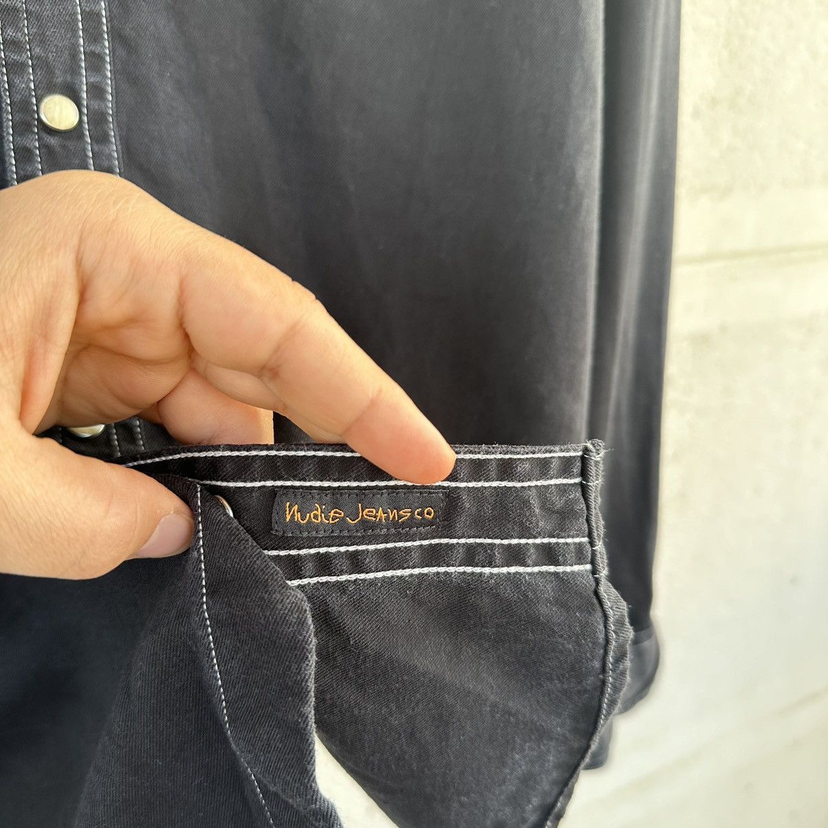 Nudie Jeans Nudie Jeans Stellan Spider Web Black Shirt Size US M / EU 48-50 / 2 - 4 Thumbnail