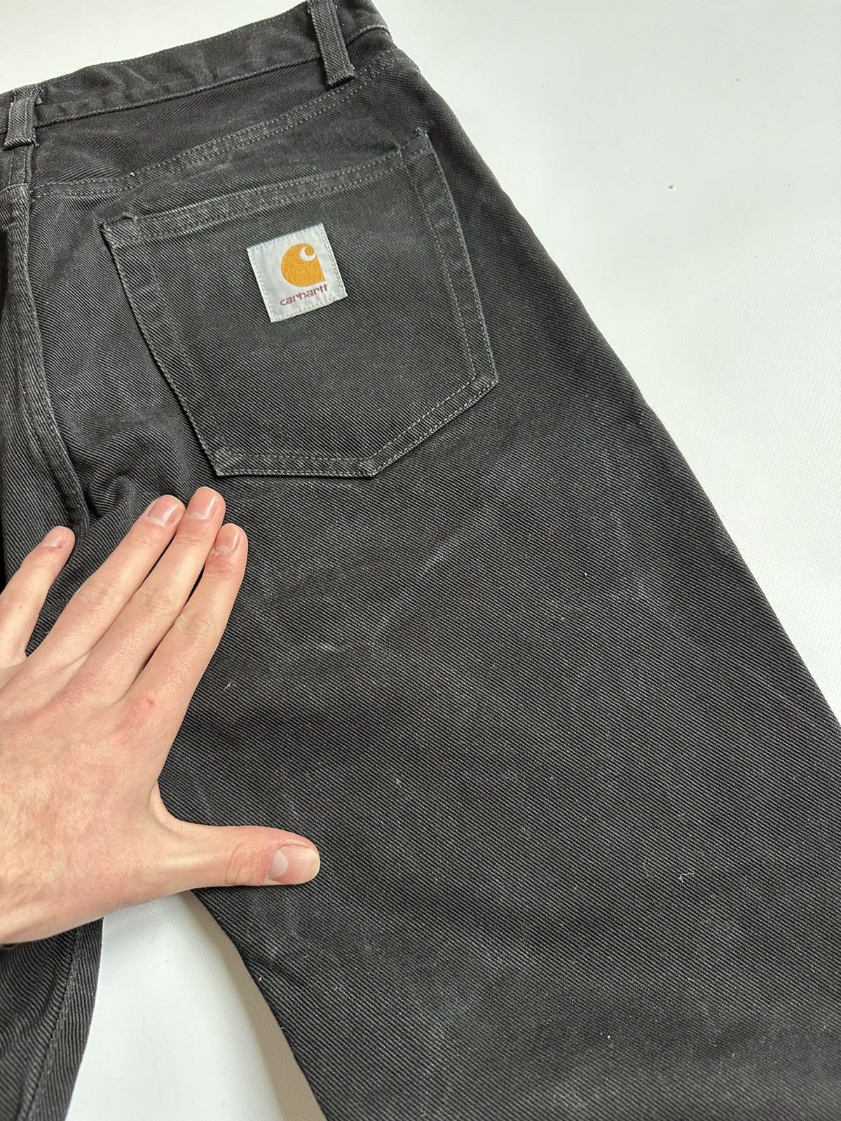 Carhartt Carhartt WIP Pontiac Pants Black Denim Jeans 29x32 Workwear Size US 29 - 3 Thumbnail