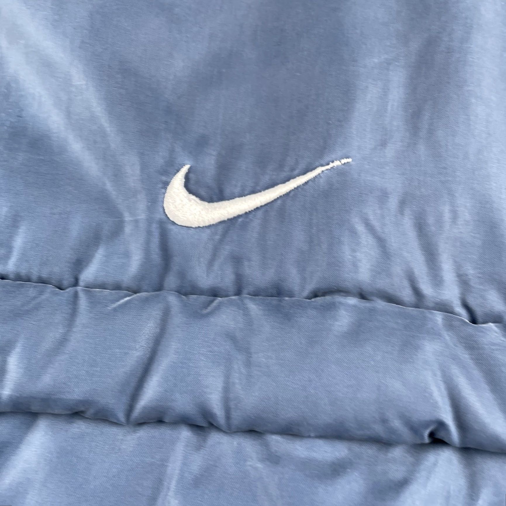 Nike VINTAGE Nike Puffer Jacket Men 2XL Gray Navy Distressed 90s Y2K Hip Hop City Sports Size US XXL / EU 58 / 5 - 3 Thumbnail