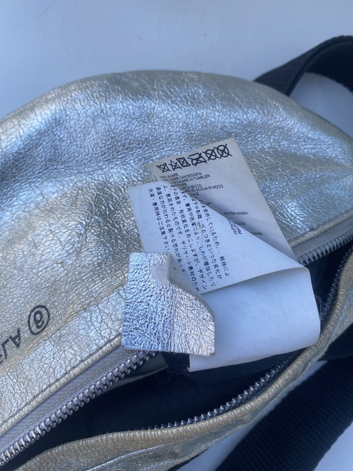 Maison Margiela MAISON MARGIELA TWO COMPARTMENT BUM BAG - SILVER Size ONE SIZE - 12 Thumbnail