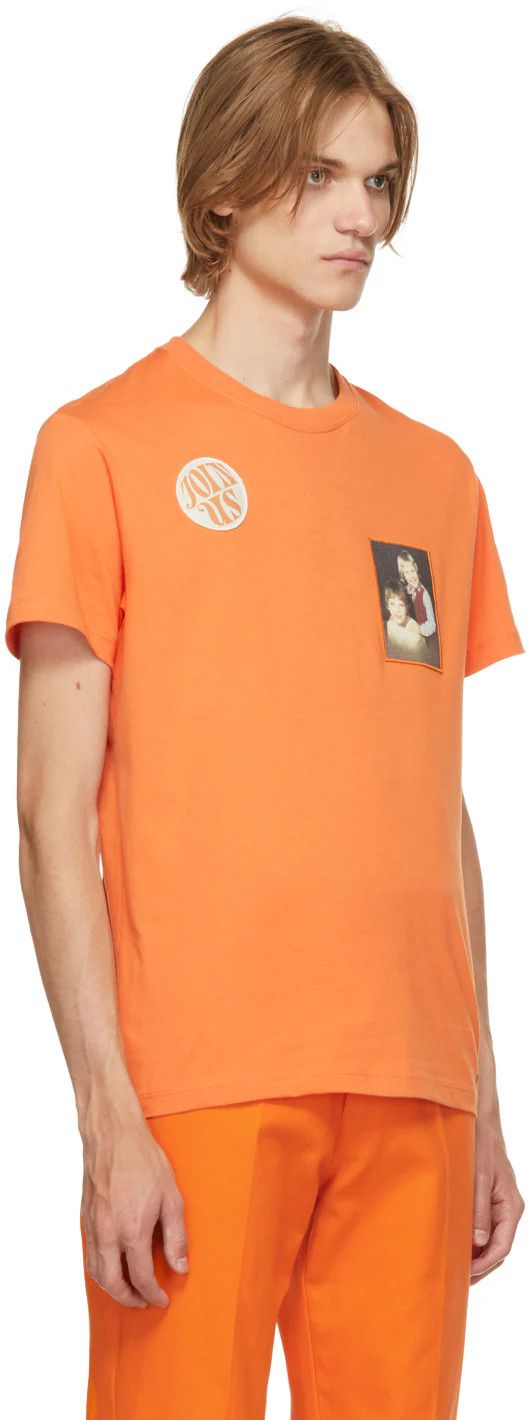 Raf Simons o1y0325 Logo Crewneck T-Shirt in Orange Size US L / EU 52-54 / 3 - 2 Thumbnail