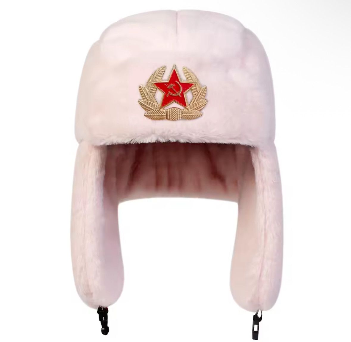 Other Sovjet Military Badge Pilot Plush Ushanka Winter Warm Hat Size ONE SIZE - 1 Thumbnail