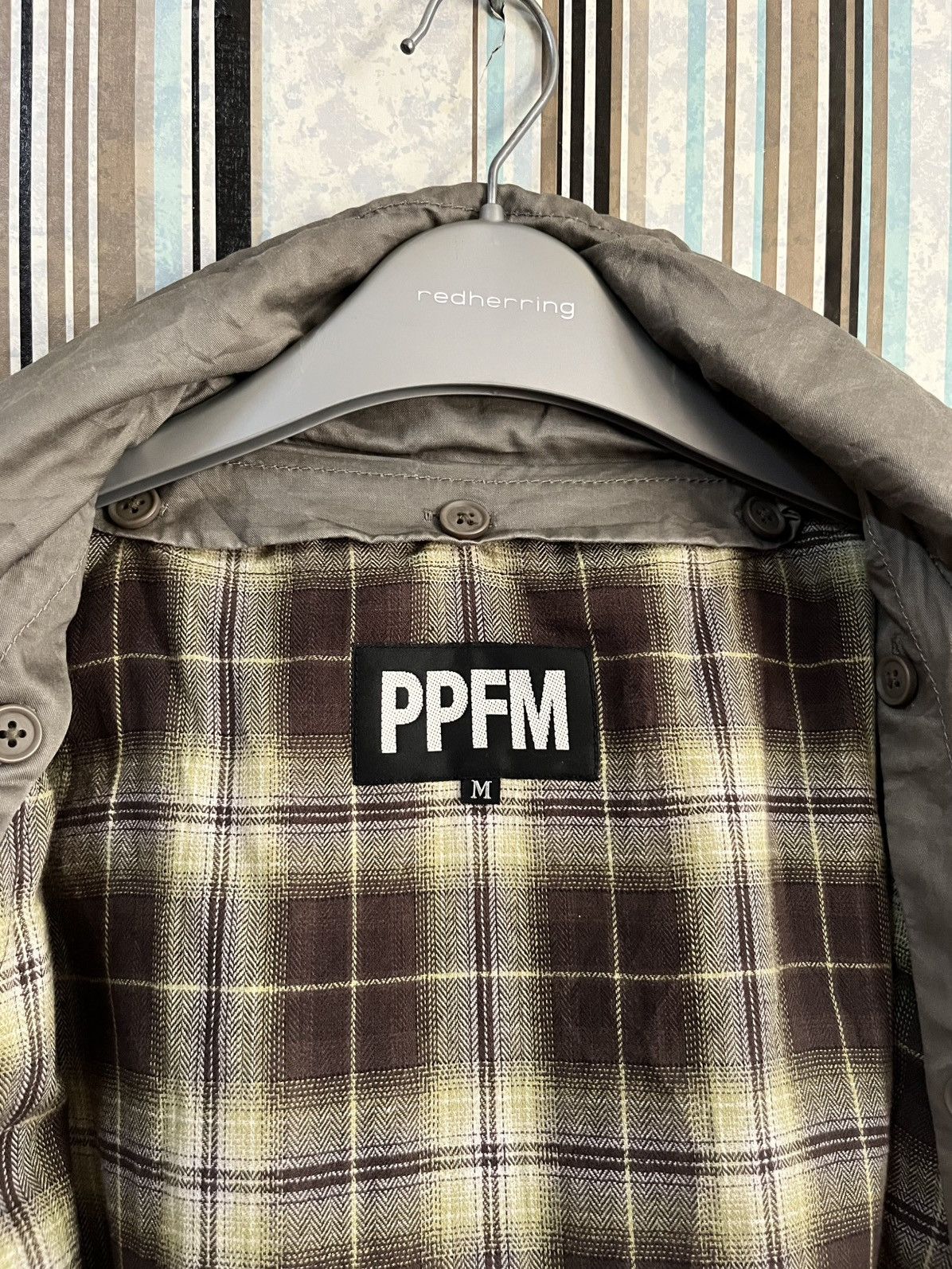 PPFM 1990s parka fishtail checked zipped affordable #H1 Size US M / EU 48-50 / 2 - 10 Thumbnail