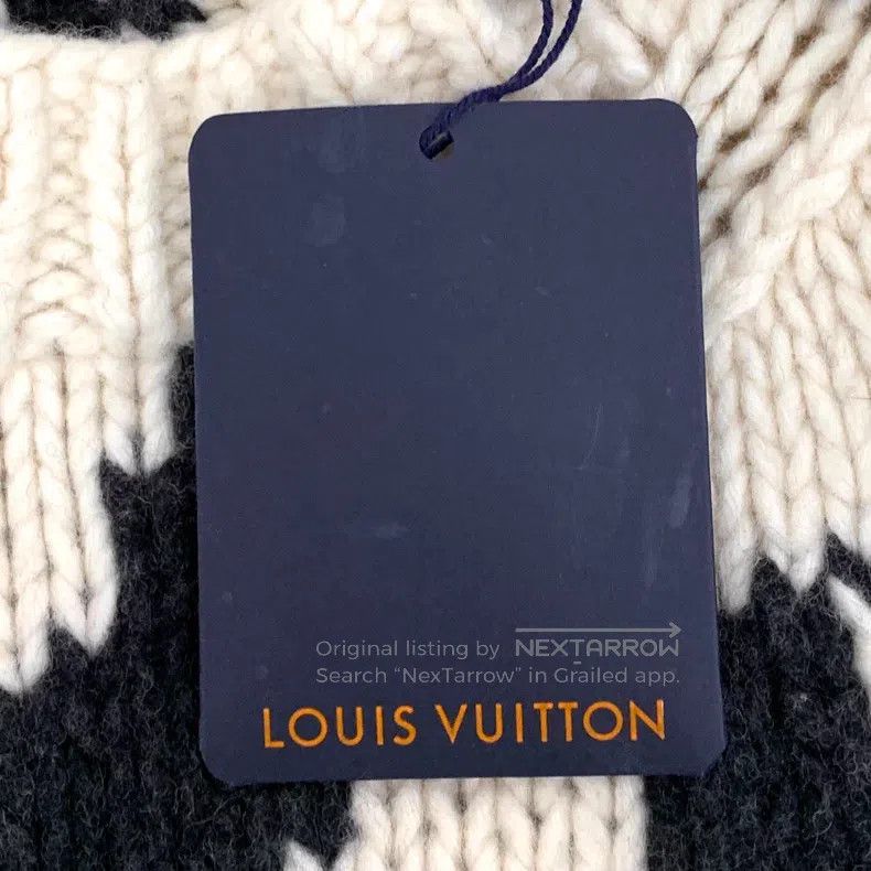 Louis Vuitton Flame color-block flame intarsia wool crewne