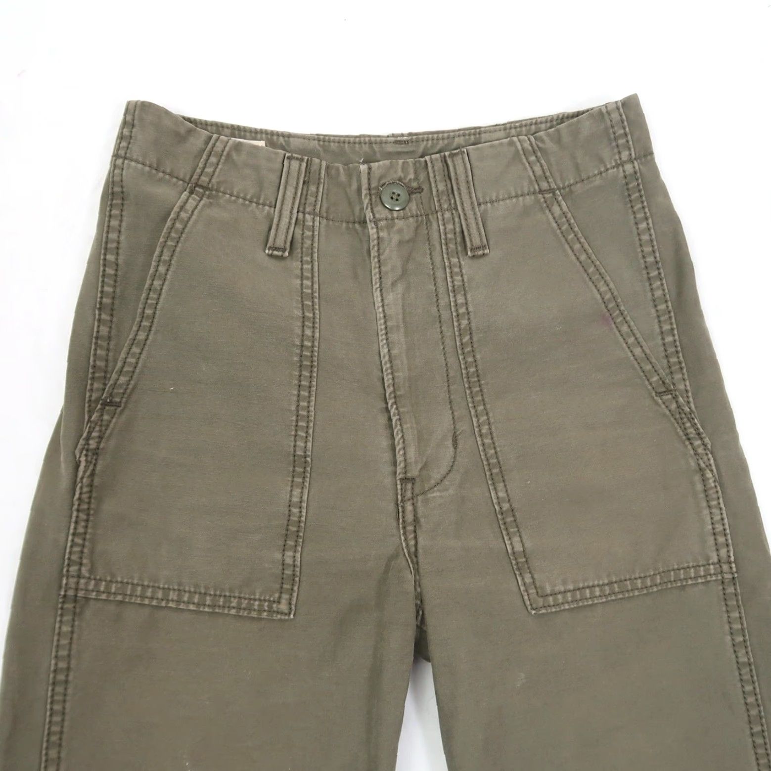 Levi's VINTAGE Levi's Ribcage Straight Cargo High Rise Pants Women 25 Olive Green Cotton Casual 25 Inseam 25s Size 42" / US 20 - 2 Thumbnail
