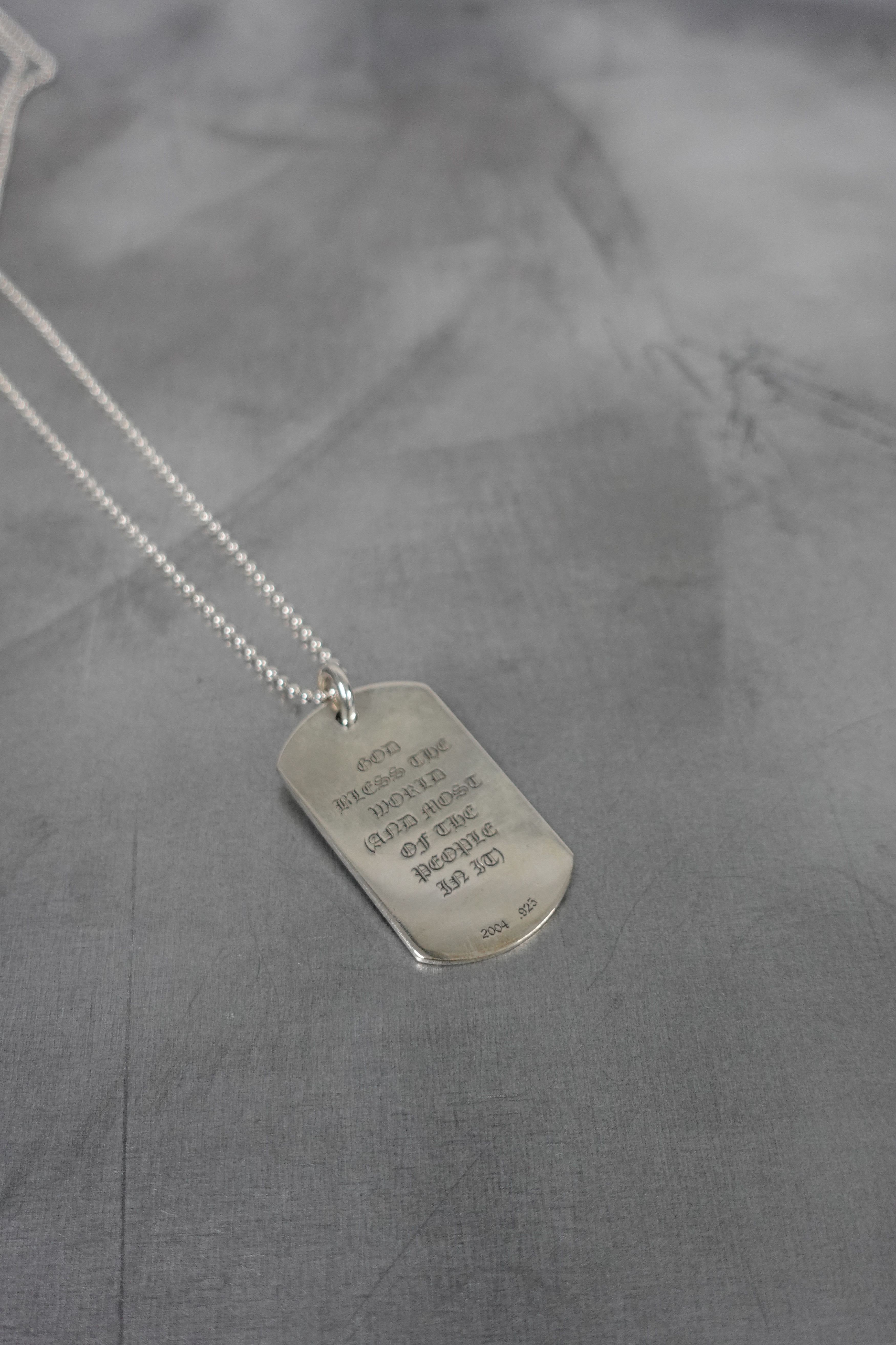 Chrome Hearts CHROME HEARTS SILVER GOD BLESS DOG TAG PENDANT Size ONE SIZE - 3 Thumbnail