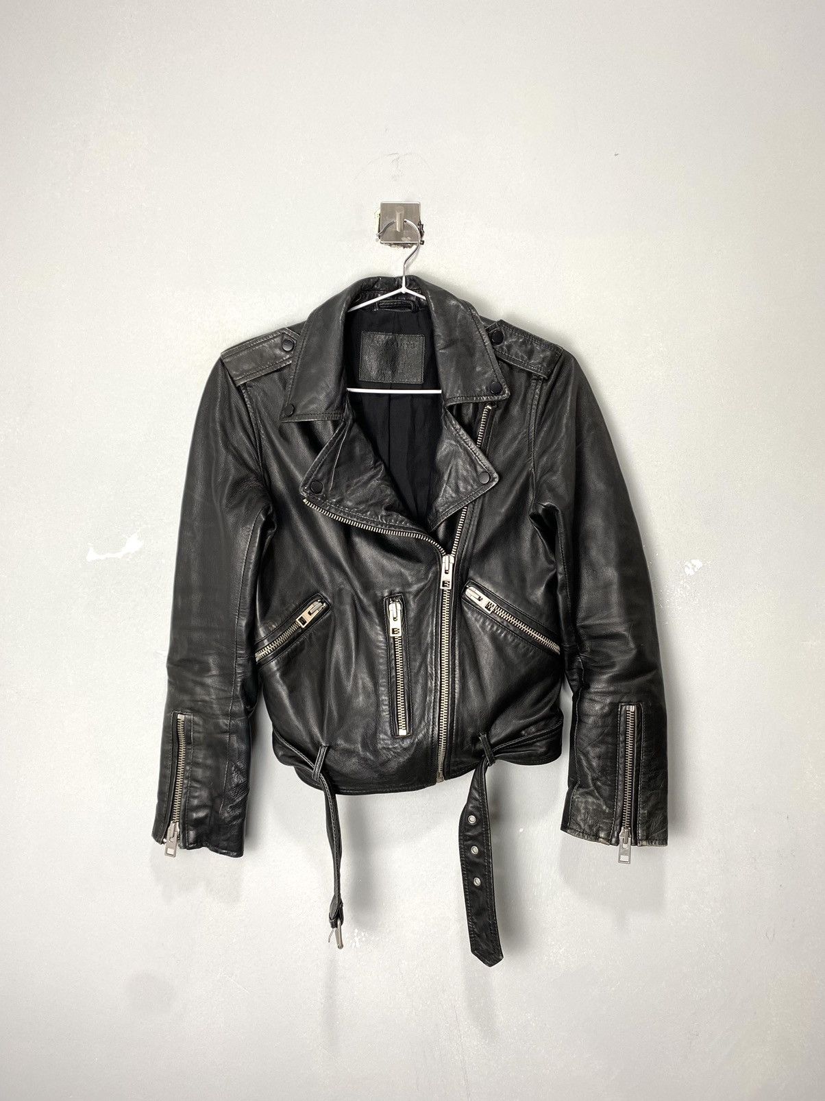Allsaints All Saints Luna Biker Leather Jacket Size S Size S / US 4 / IT 40 - 1 Thumbnail