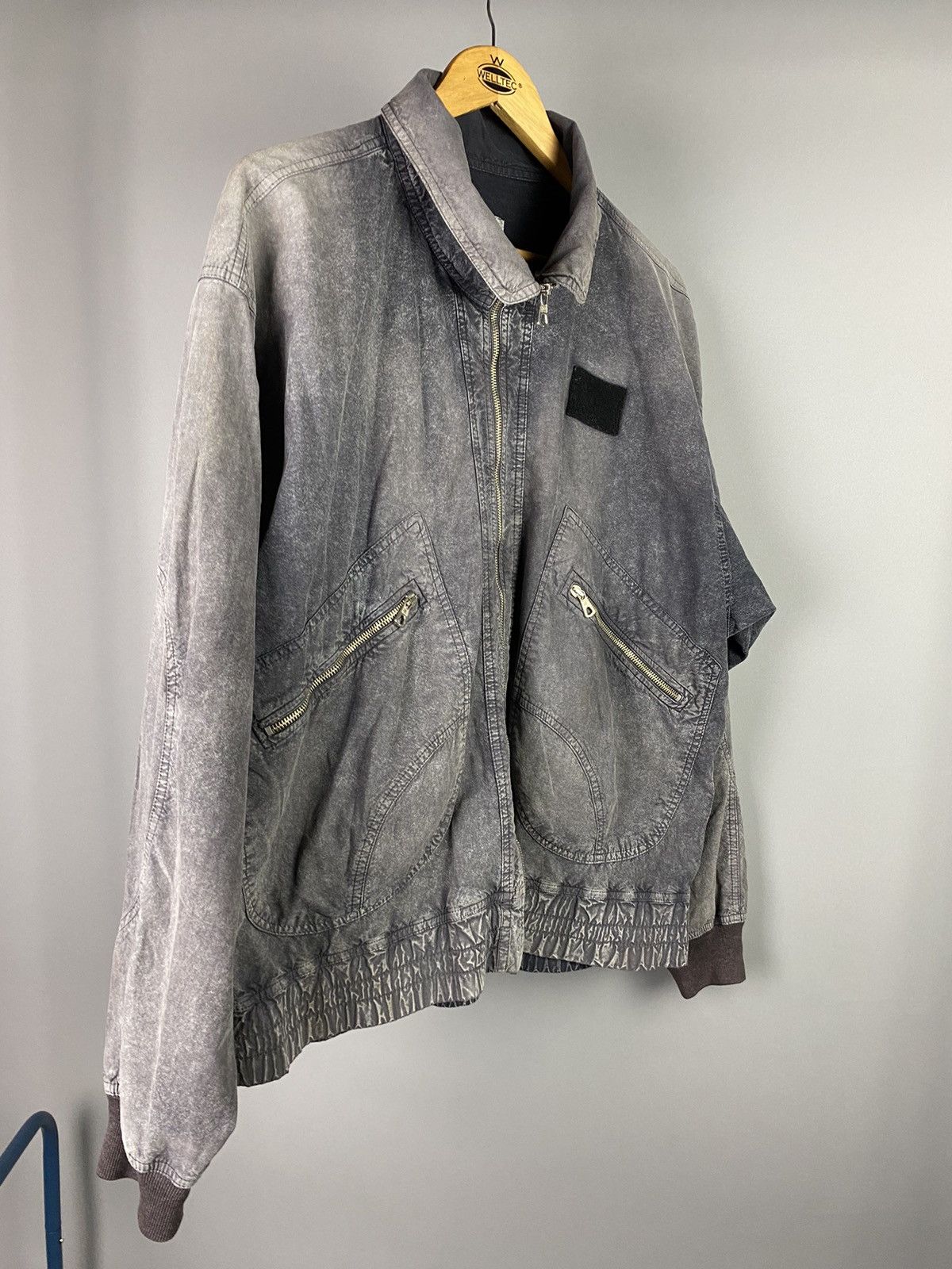 Vintage Vintage BELFE Hooded Jacket in Washed Grey Size US M / EU 48-50 / 2 - 9 Thumbnail