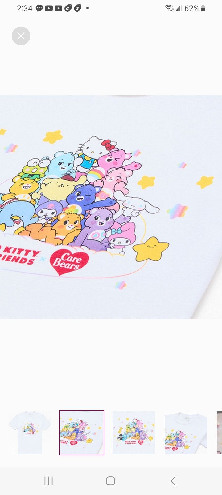 Other Kids Hello Kitty x Care Bears Group T-Shirt Size XL / US 12-14 / IT 48-50 - 2 Thumbnail