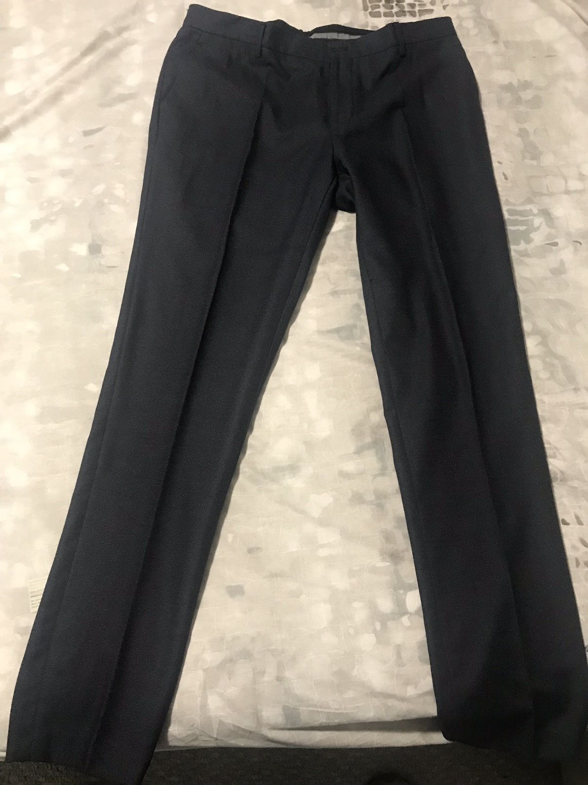 Giorgio Armani Giorgio Armani navy wool/silk trousers Size US 34 / EU 50 - 1 Thumbnail