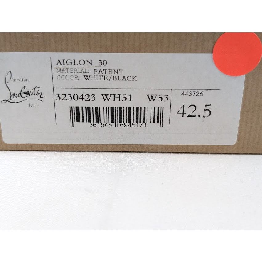 Christian Louboutin o1rshd1 Aiglon 30 Shoes in White / Black Size US 9.5 / EU 42-43 - 19 Thumbnail