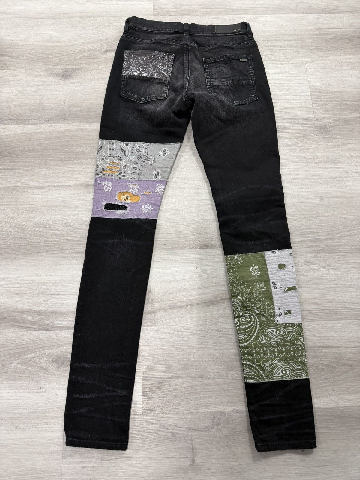 Amiri Amiri Bandana Art Patch Jeans – Black Size US 30 / EU 46 - 6 Thumbnail