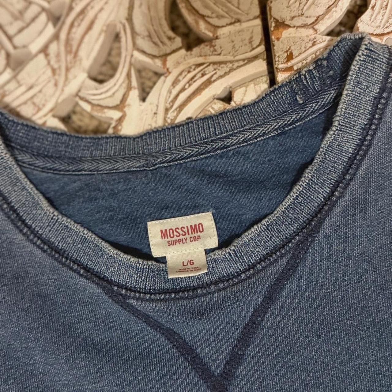 Mossimo Faded Mossimo Blue Crewneck Size US L / EU 52-54 / 3 - 3 Thumbnail