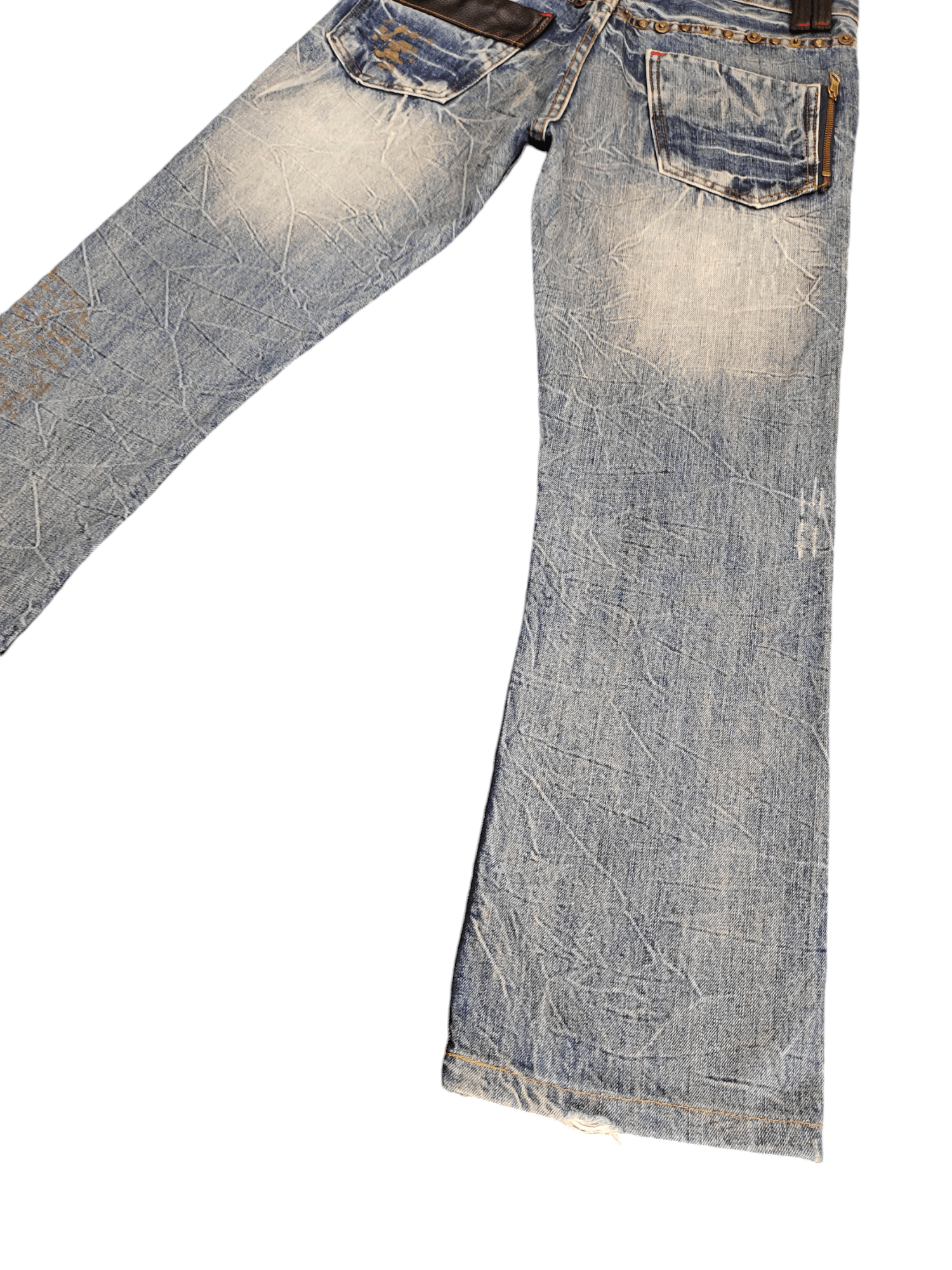 Hysteric Glamour Flare Jeans Legend Of Glamour Studded Distress Denim Bootcut Size US 30 / EU 46 - 14 Thumbnail