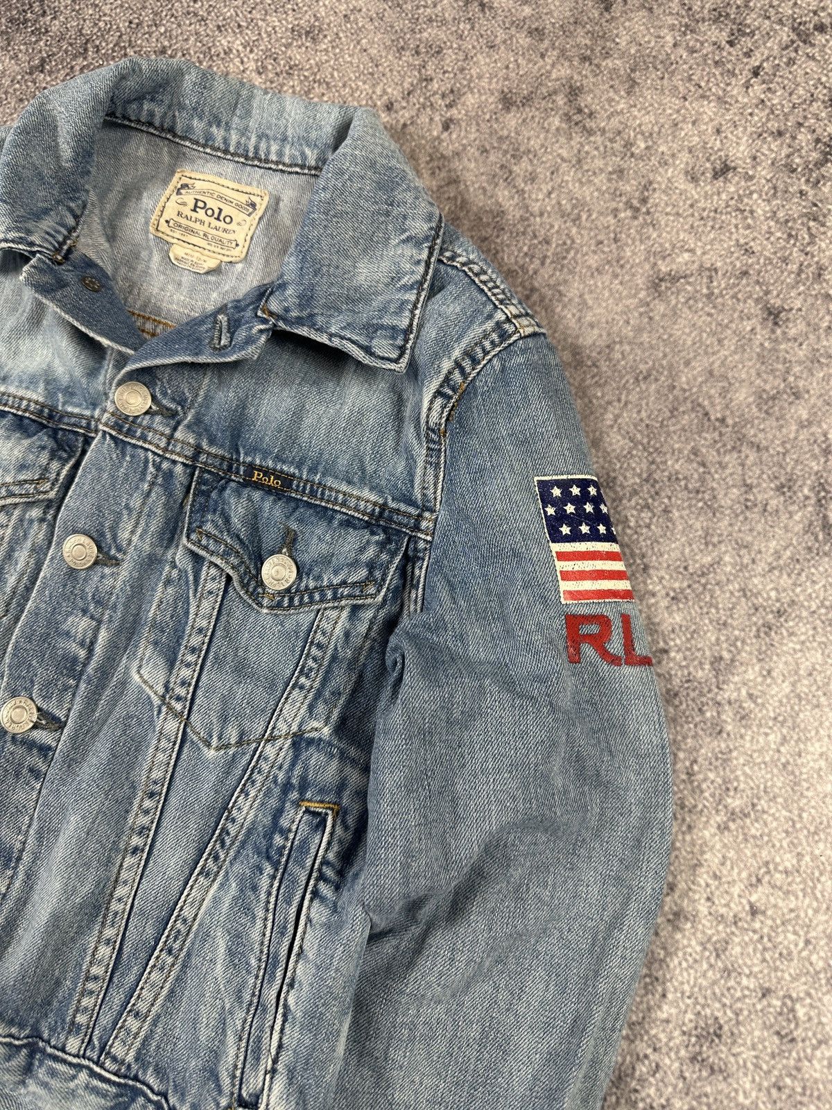 Polo Ralph Lauren Vintage Polo Ralph Lauren Denim Jacket Streetwear Rare XXS Size XXS / US 00 / IT 34 - 6 Thumbnail