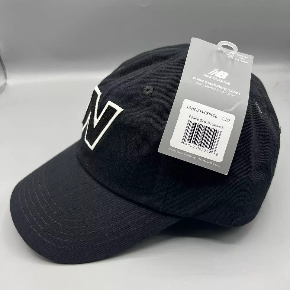 New Balance New Balance Logo Hat Men Black Snap Back Cap New Size ONE SIZE - 2 Thumbnail