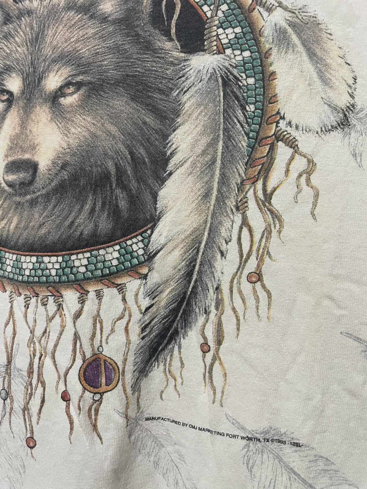 Vintage Vintage 1993 3D Emblem Made in USA Wolf Animal Tee All Over Size US L / EU 52-54 / 3 - 11 Thumbnail