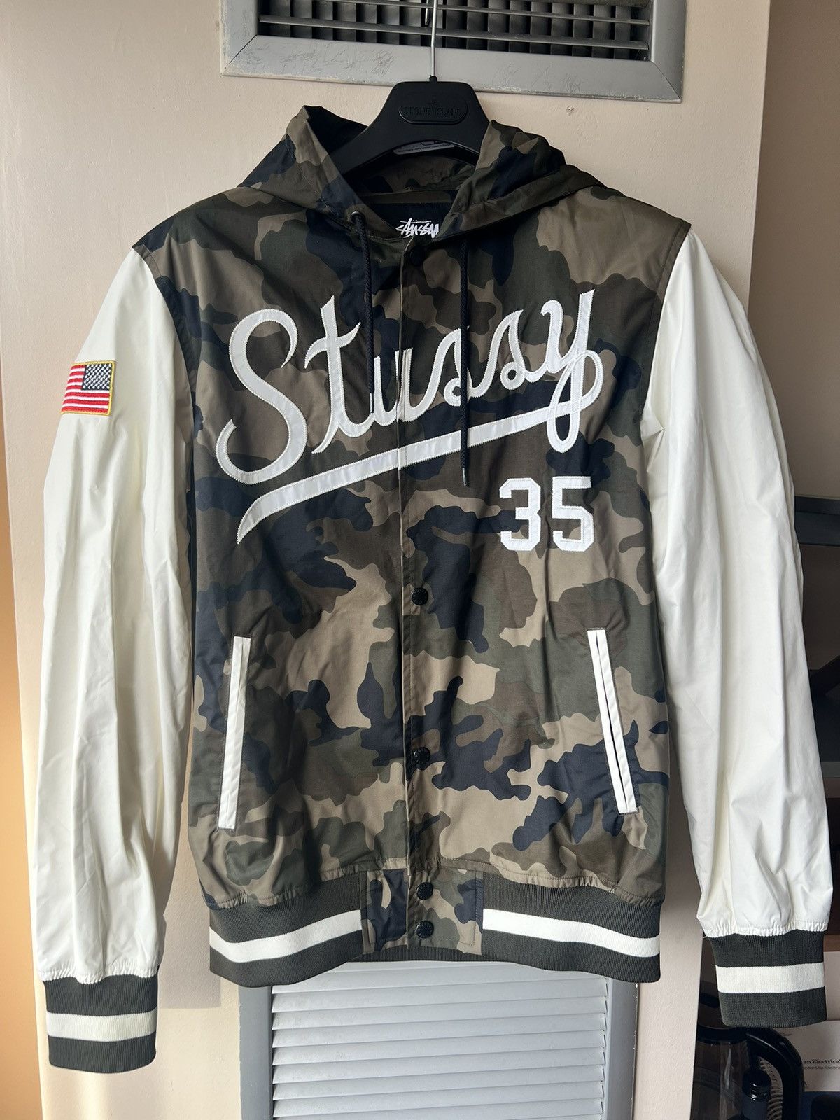 image of Stussy Jacket Size M in White, Men's