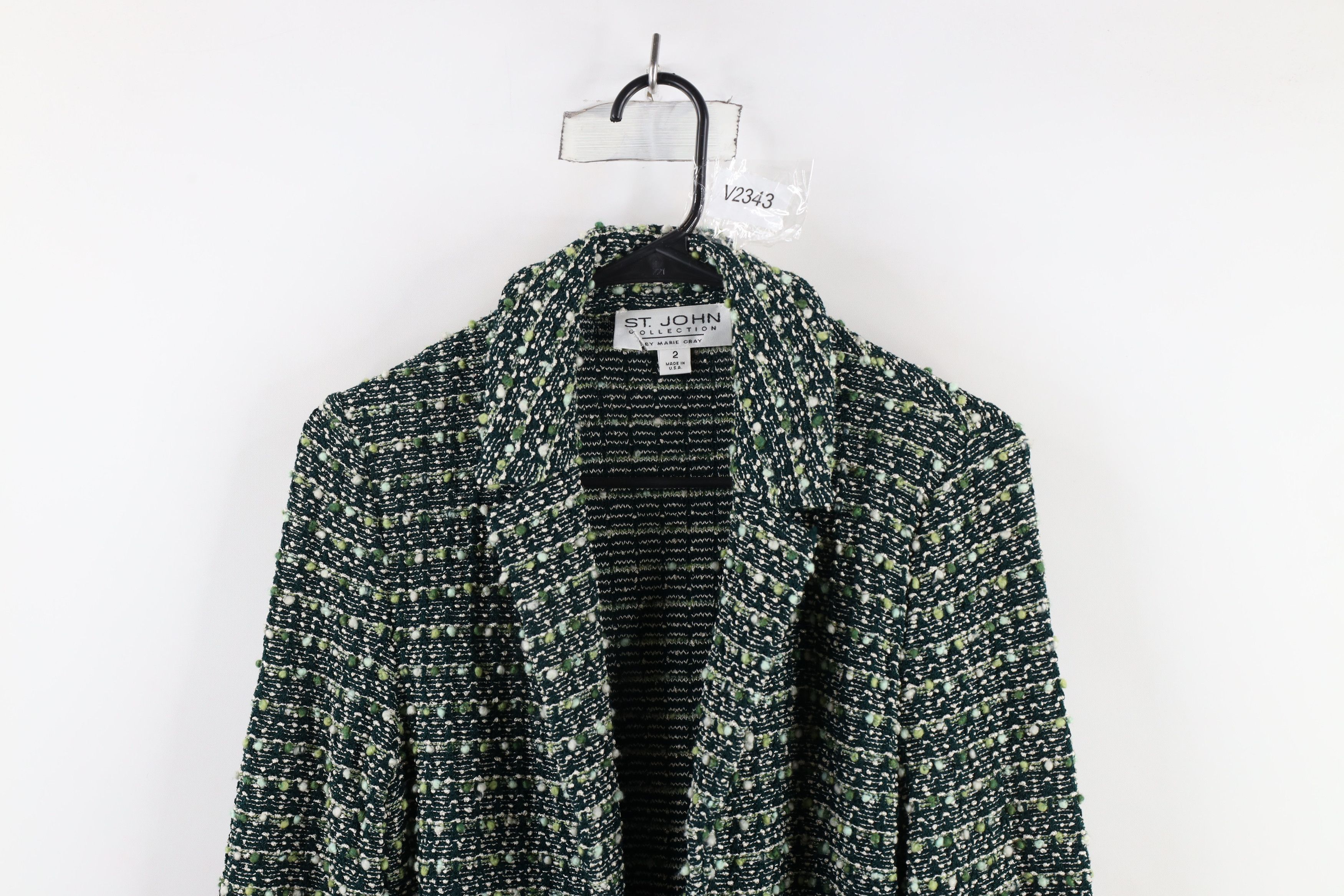 Vintage Vintage St John Collection Knit Sweater Blazer Jacket Size XS / US 0-2 / IT 36-38 - 2 Thumbnail