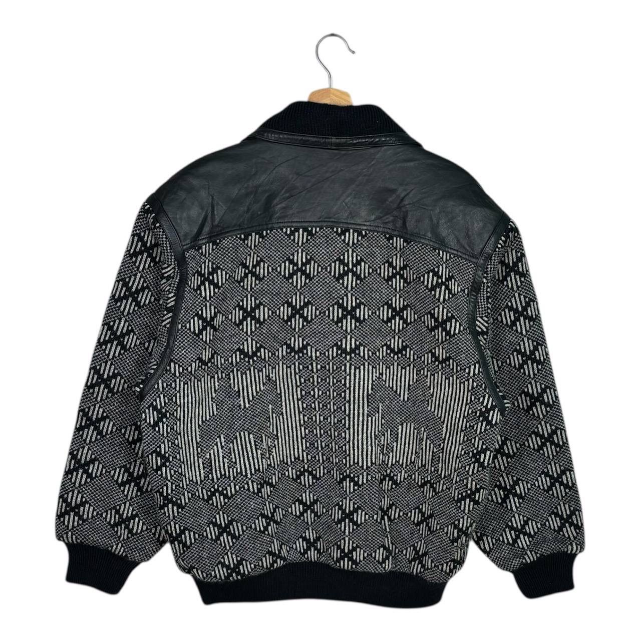 Lancel Vintage 80s Lancel Paris Geometric Bomber Jacket Size US L / EU 52-54 / 3 - 2 Thumbnail