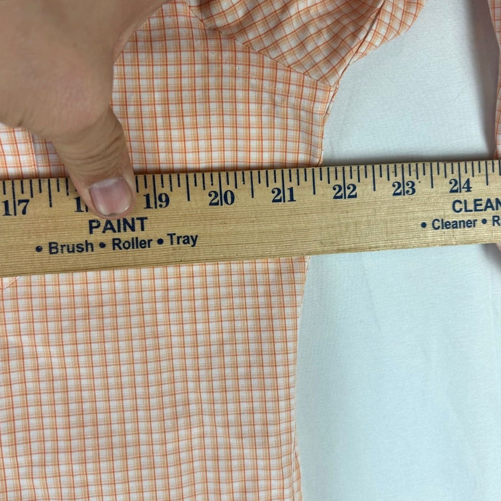 Brooks Brothers Brooks Brothers Dress Shirt Mens 15.5 35 Orange Gingham Regent Fit Non-Iron Shirt Mens Size 42R - 5 Thumbnail