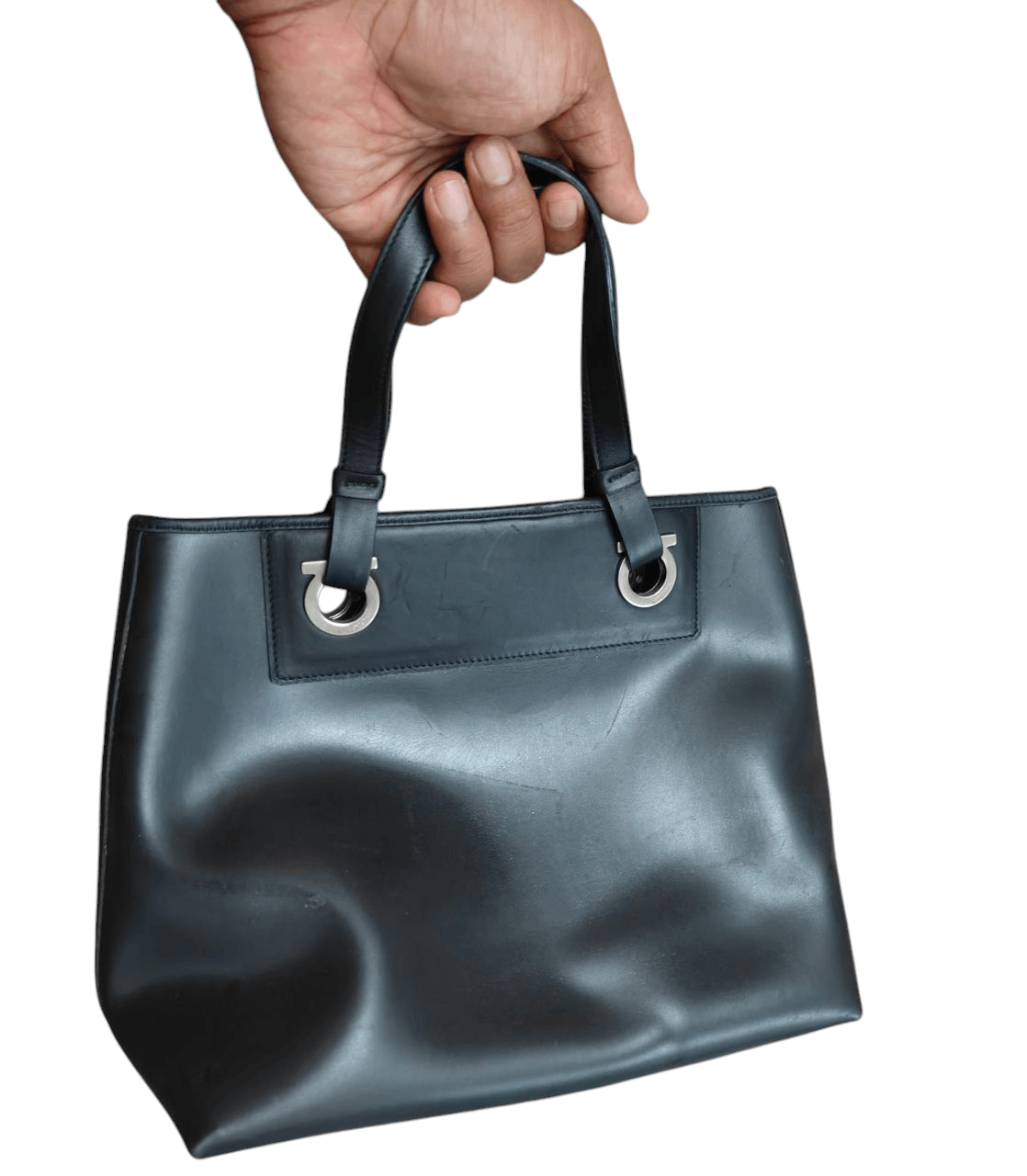 Salvatore Ferragamo Salvatore Ferragamo Black Gancini Handbag Size ONE SIZE - 3 Thumbnail