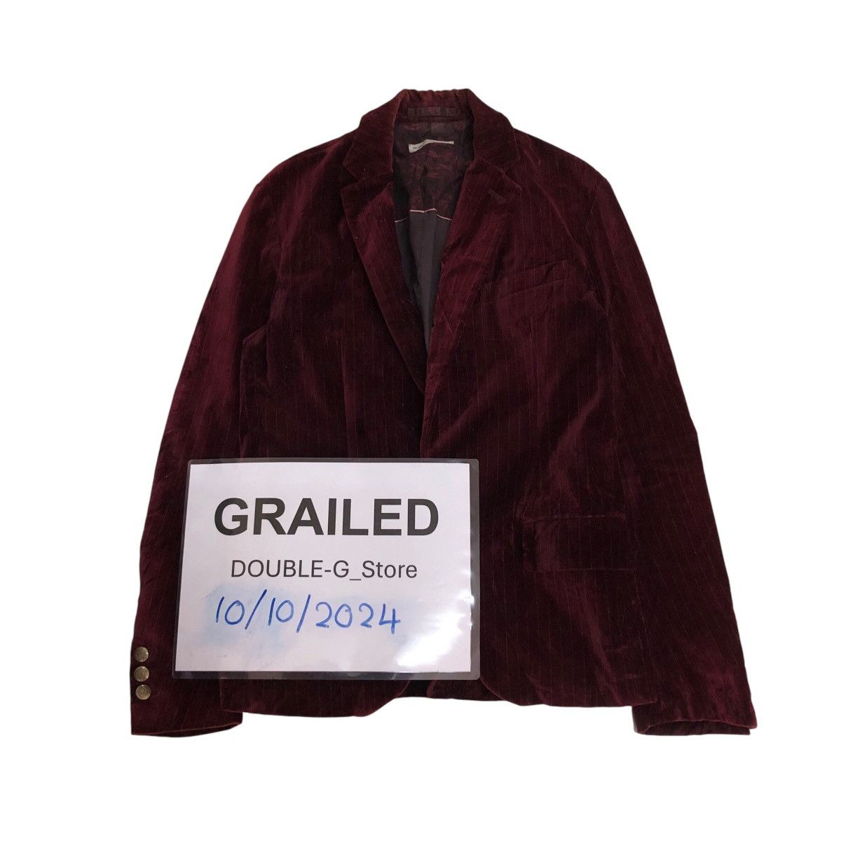 Japanese Brand 📌Vintage Chore Velvet Jacket Striped Michel Klein Homme Size US S / EU 44-46 / 1 - 1 Thumbnail