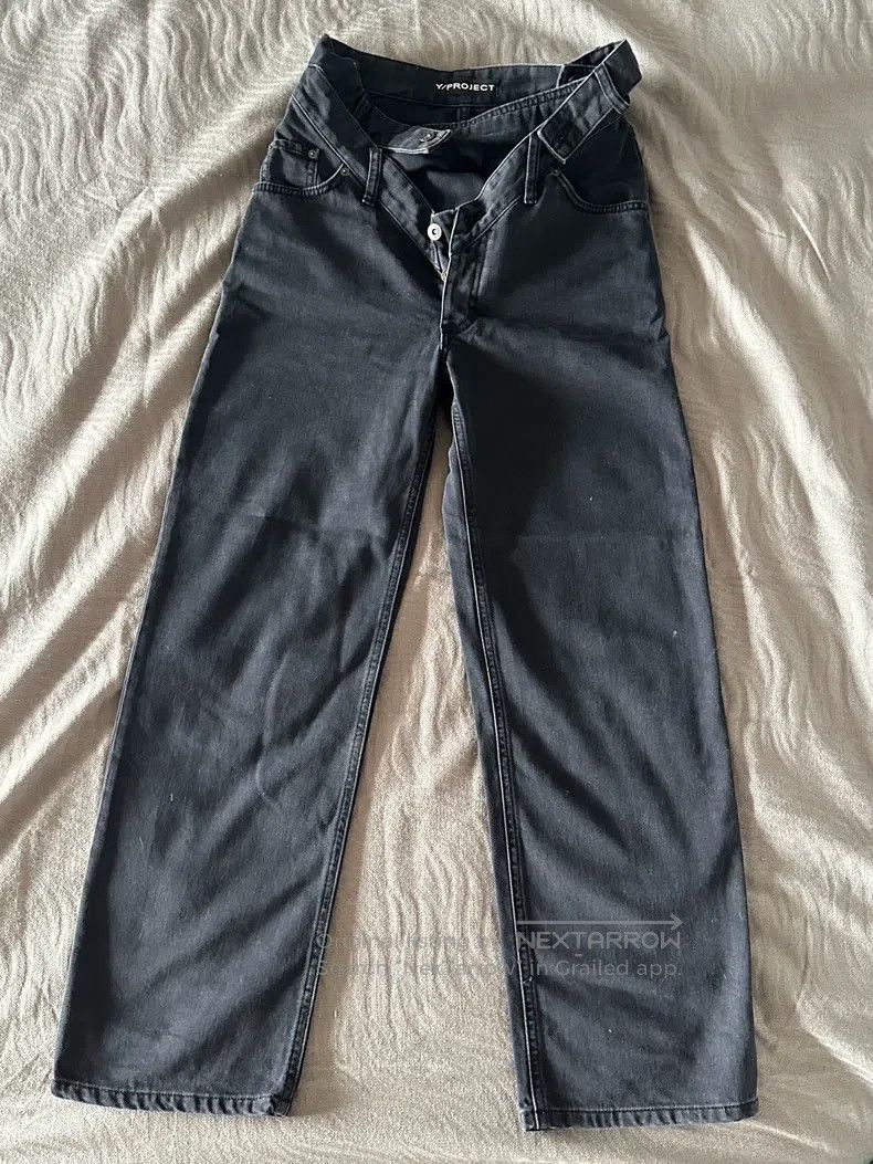 Y/Project Y/Project size S Black cut-out denim pants Size US 27 - 2 Thumbnail