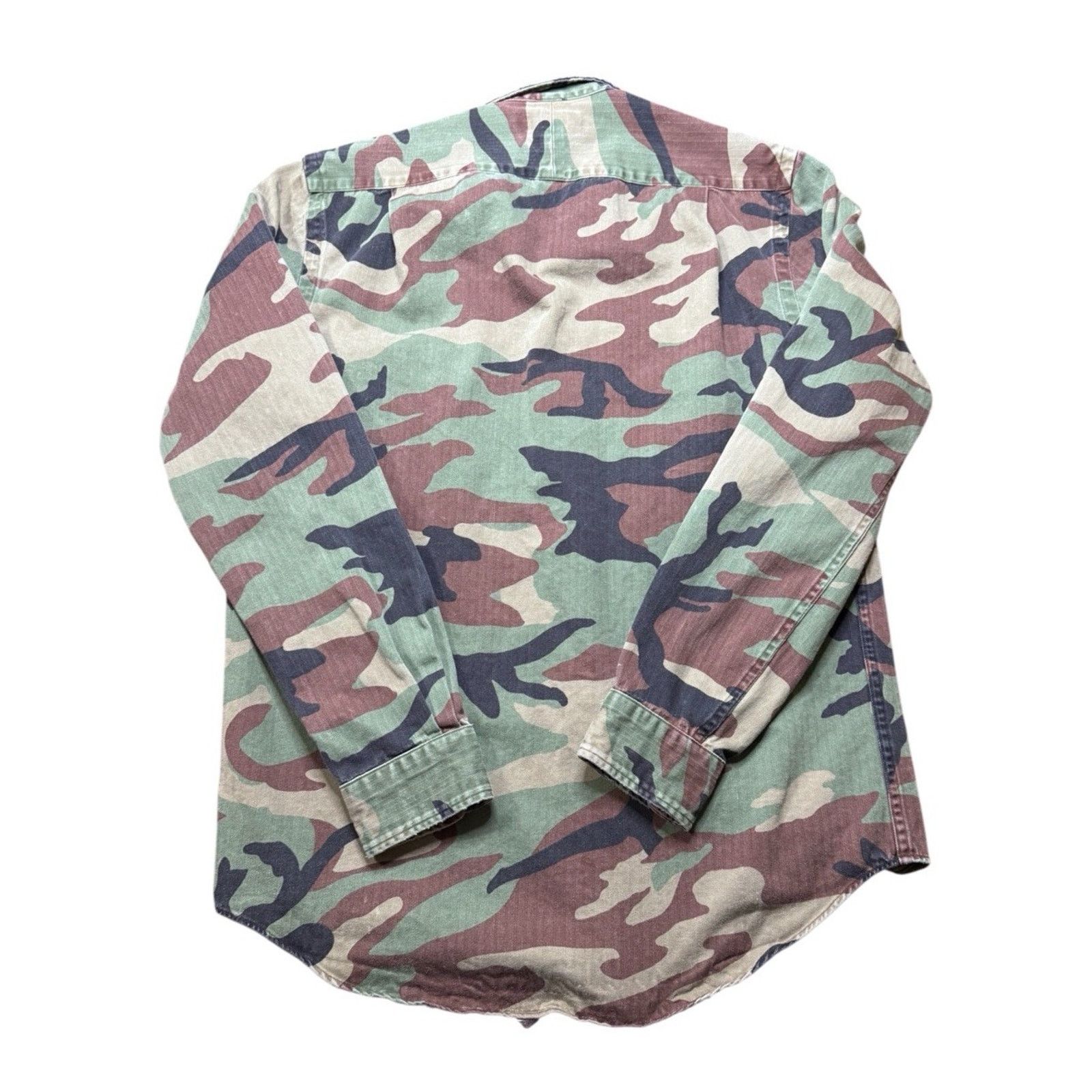 Polo Ralph Lauren Small Polo Ralph Lauren Camo Shirt Epaulettes Pleated Size US S / EU 44-46 / 1 - 2 Thumbnail