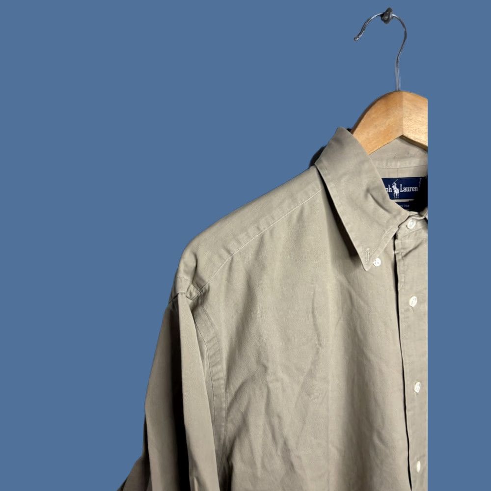 Ralph Lauren Ralph Lauren Oxford Shirt Mens M Khaki Button Long Sleeve Pocket Logo Vintage Size US M / EU 48-50 / 2 - 1 Thumbnail