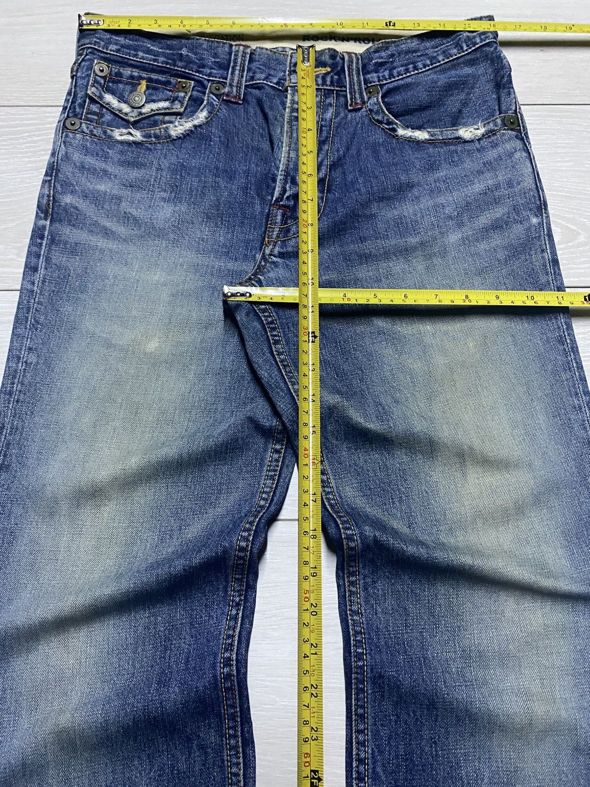 PPFM × The Smiths Vintage Perfomance Ppfm Custom Distressed Jeans Size US 32 / EU 48 - 14 Thumbnail