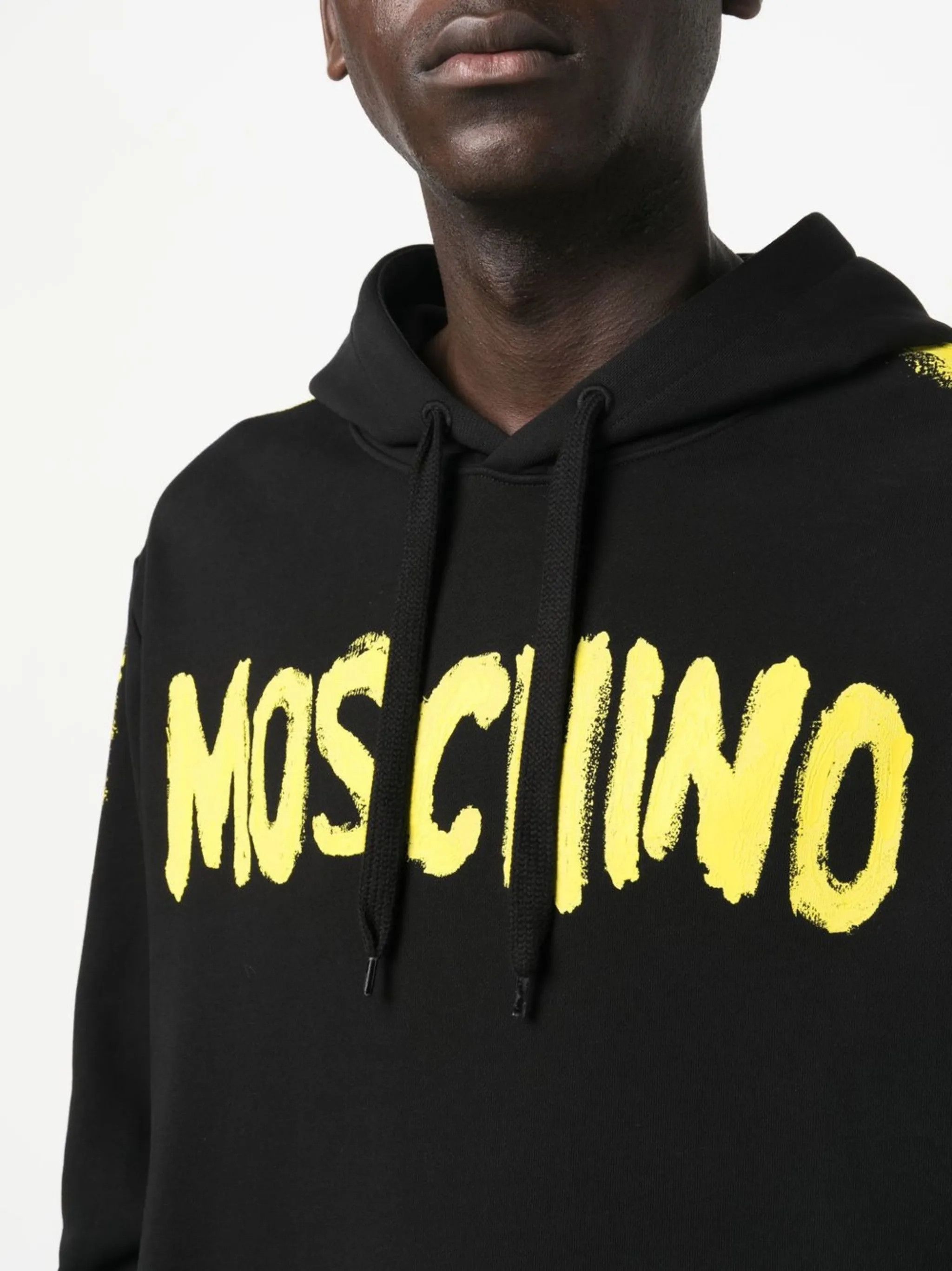Moschino o1y0225 Logo Hoodie in Black/Yellow Size US M / EU 48-50 / 2 - 2 Thumbnail