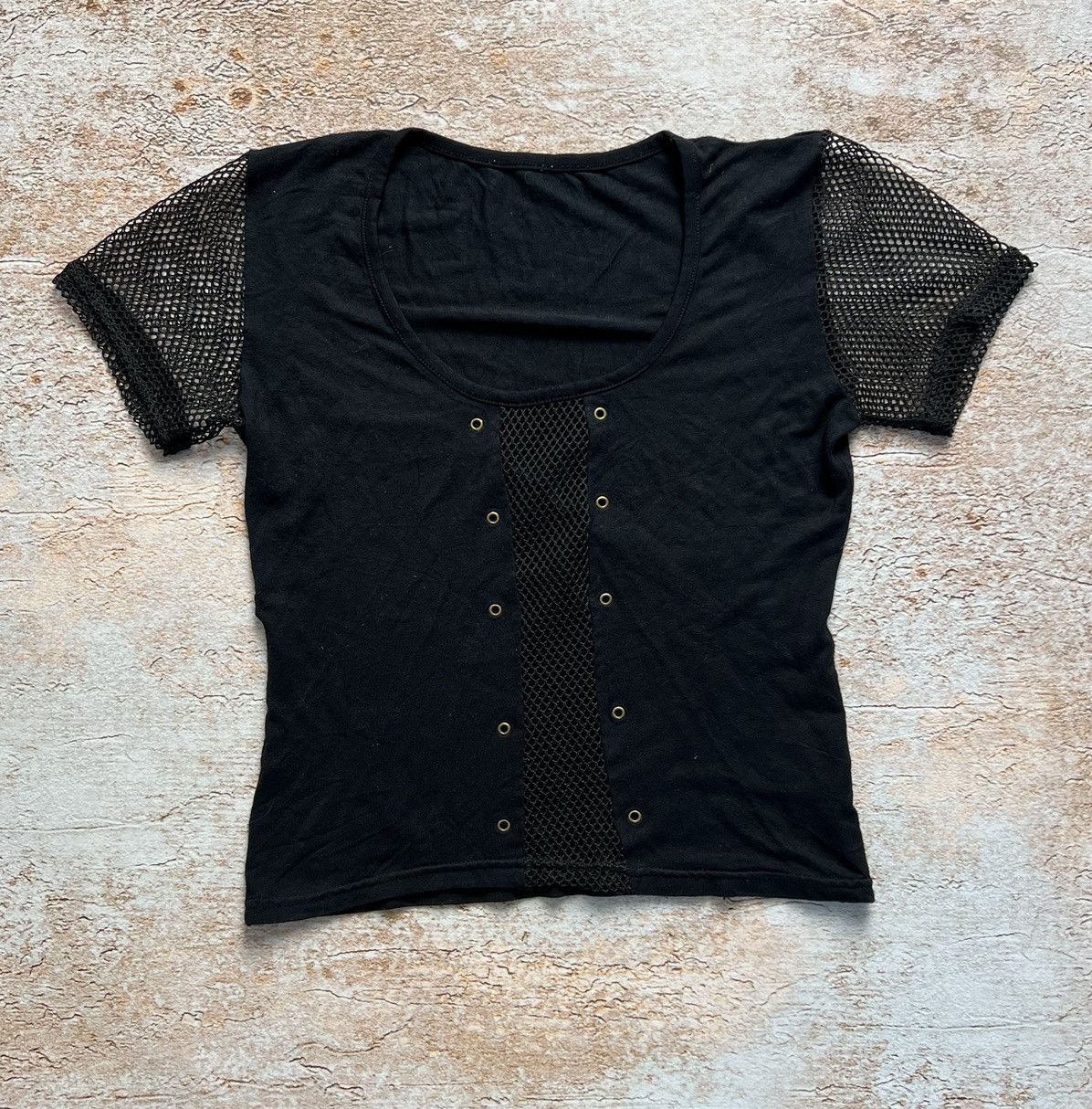 Japanese Brand × Vintage Vintage Japanese mesh t shirt Size S / US 4 / IT 40 - 1 Thumbnail