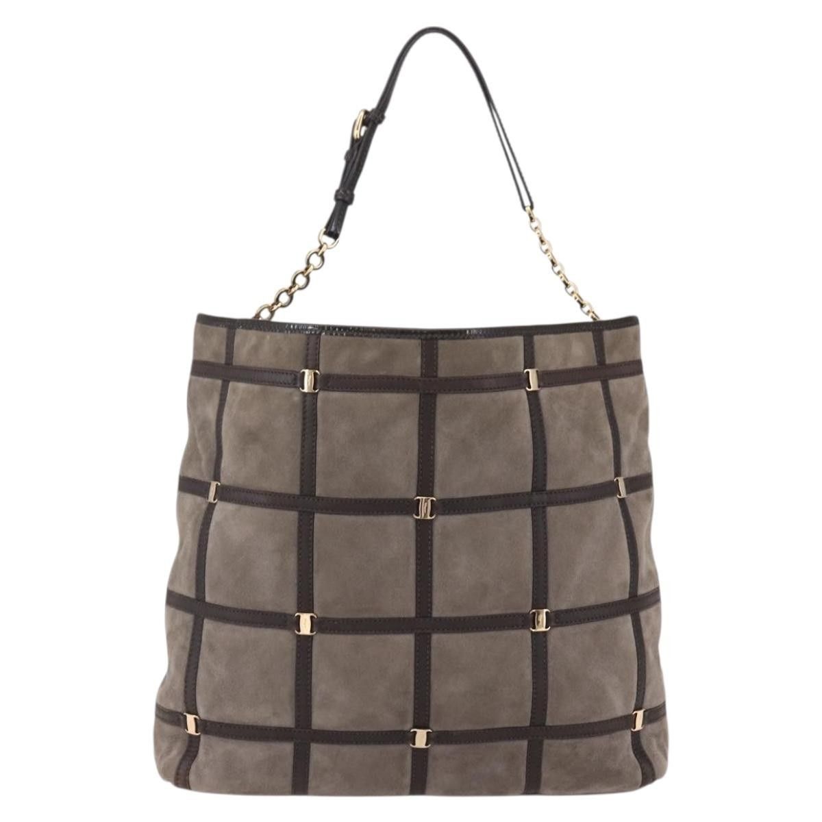 Salvatore Ferragamo Salvatore Ferragamo Vala Shoulder Bag Suede Size ONE SIZE - 1 Thumbnail