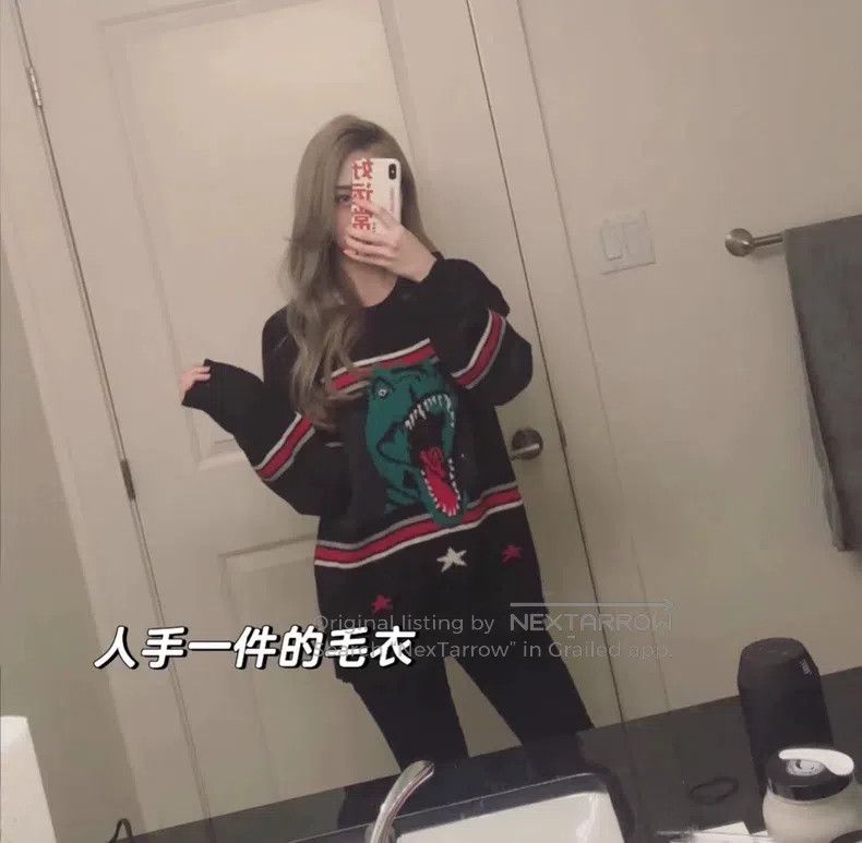 Saint Laurent Paris Saint Laurent Paris Wool starry striped black dinosaur swe Size US XL / EU 56 / 4 - 8 Thumbnail