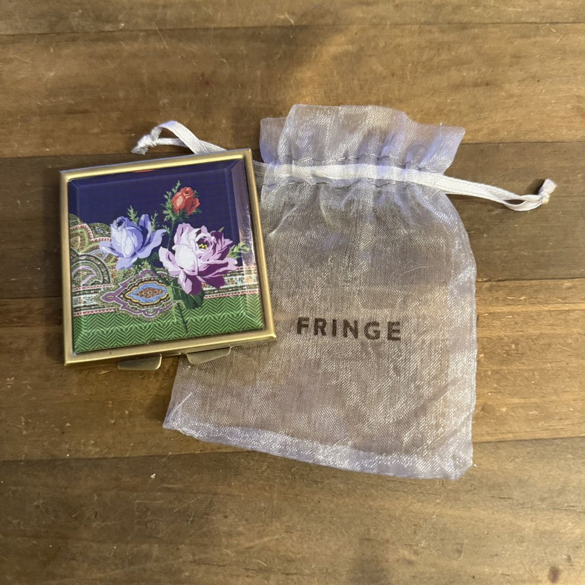 Other Fringe Studio square floral compact mirror Size ONE SIZE - 5 Thumbnail