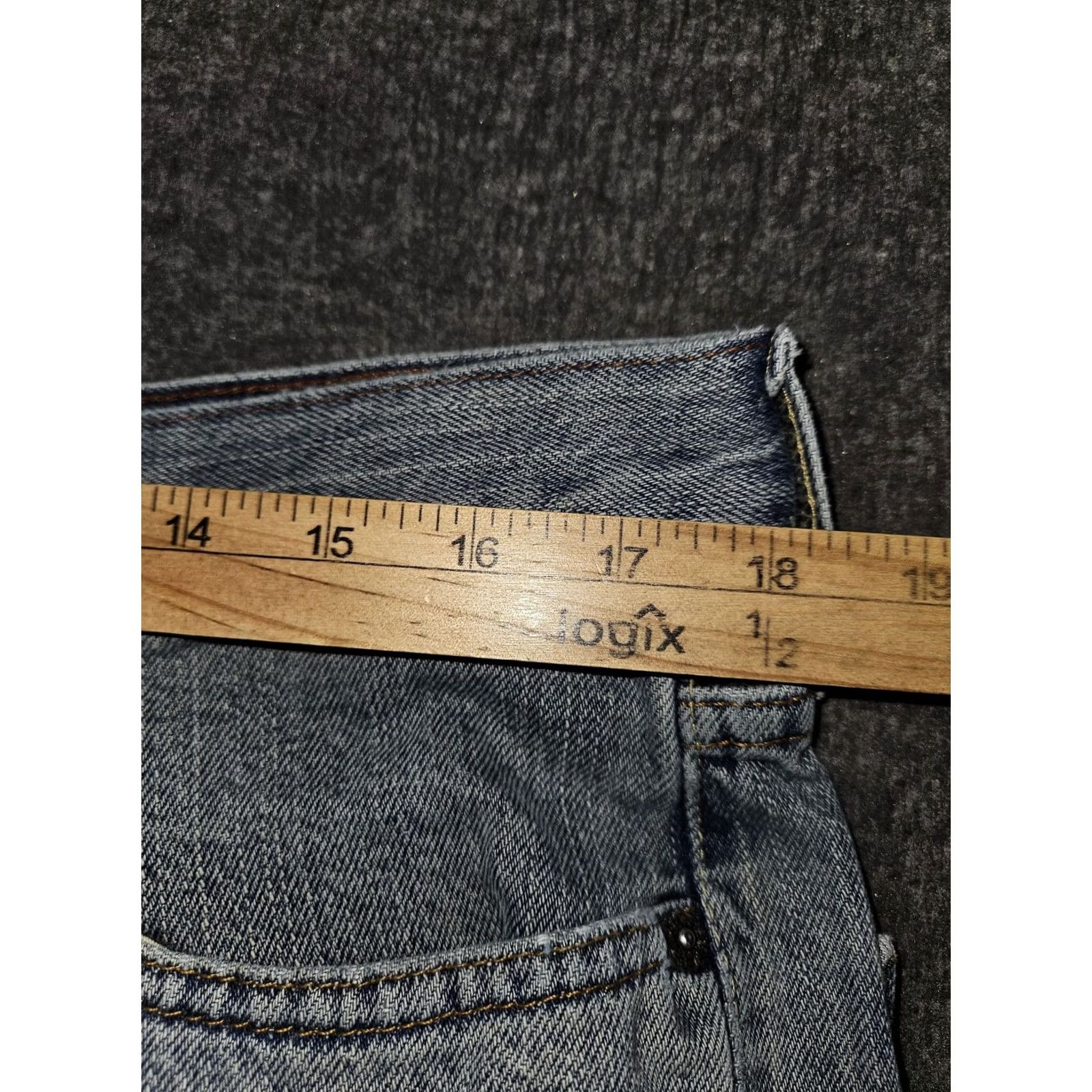 Vintage Levi Strauss Signature Low Loose Boot Jeans Mens 36x32 Light Blue Denim Vintage 5-Pocket Logo Zip Front Bootscut Regular Waist Mens Size US 36 / EU 52 - 3 Thumbnail