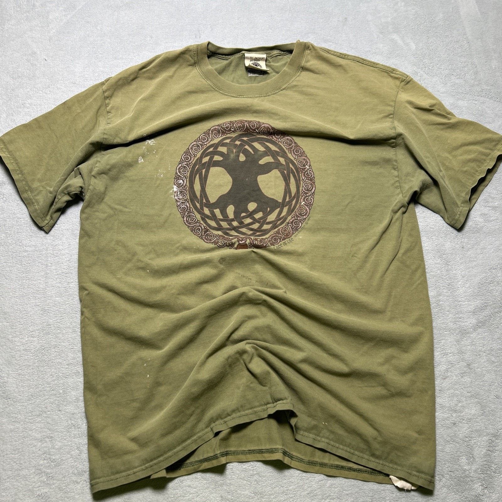 Hanes VTG Keltic Designs Celtic Tree Of Life Mens XL Jen Delyth Size US XL / EU 56 / 4 - 16 Thumbnail