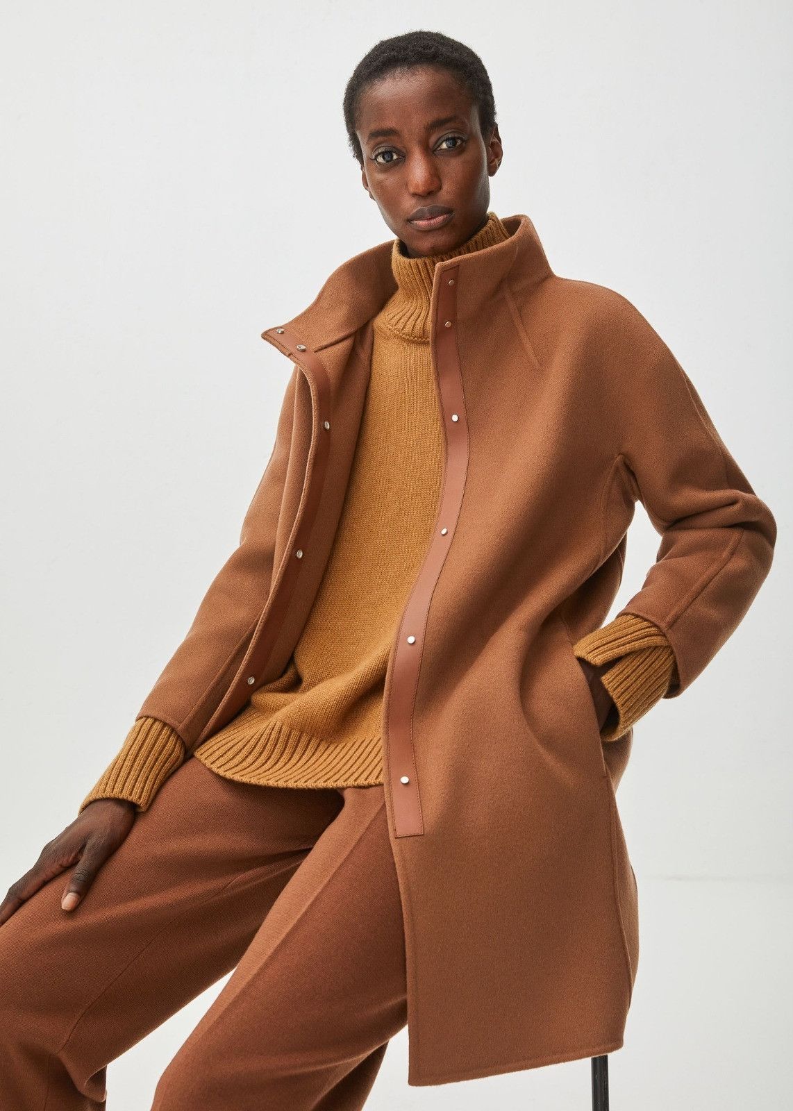 Loro Piana o1srvl11e0824 Roaden Cashmere Coat in Brown Size L / US 10 / IT 46 - 4 Thumbnail