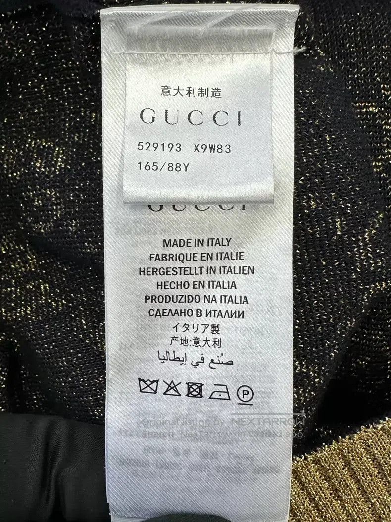 Gucci Gucci Black gold silk double G full print knitted cardigan Size US S / EU 44-46 / 1 - 4 Thumbnail