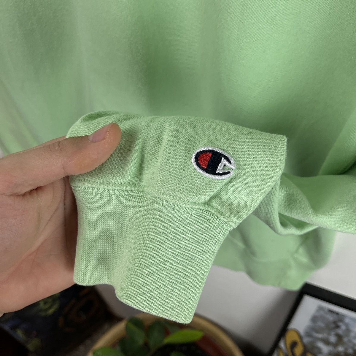 Champion Champion Sweatshirt Mint Big Logo USA Vintage 90s Rap Sport Size US S / EU 44-46 / 1 - 6 Thumbnail