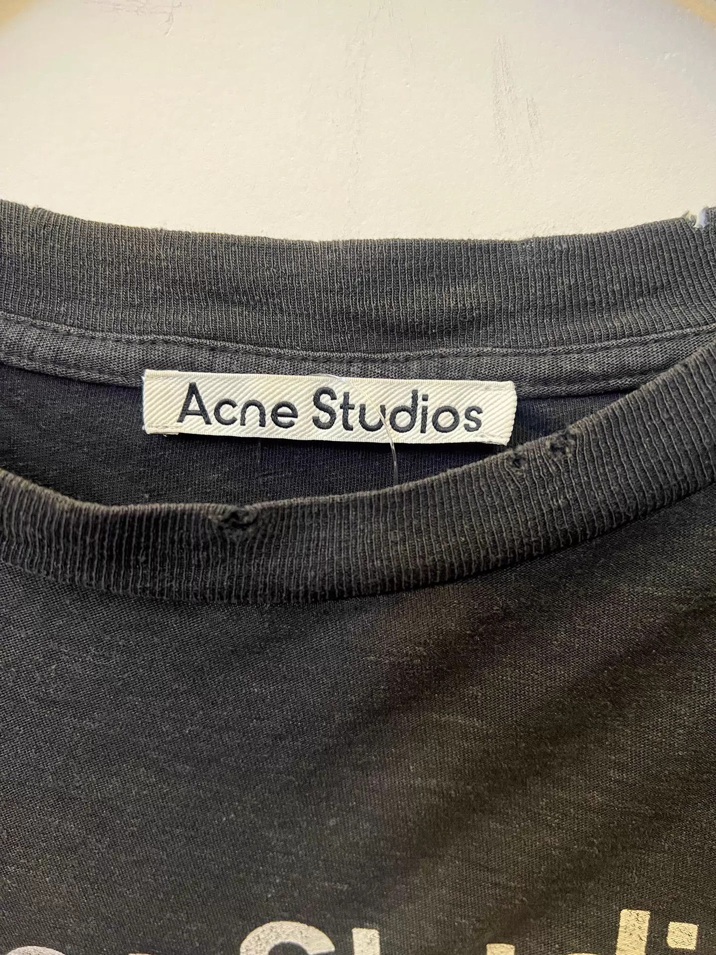 Acne Studios Acne FW22 1996 Classic Logo Print Faded Black Short Sleeve Tee L Size US L / EU 52-54 / 3 - 2 Thumbnail