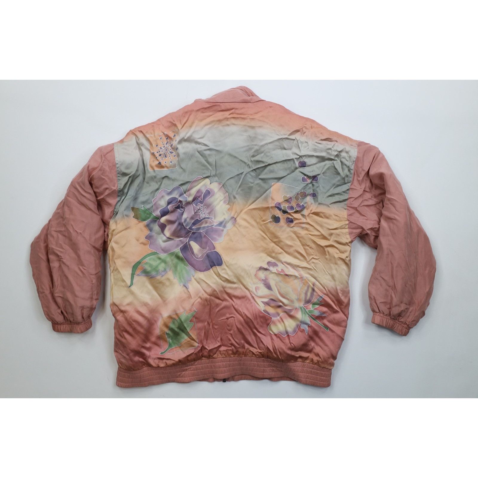 Vintage Vintage 90s Streetwear 2 Piece Silk Flower Track Suit Size L / US 10 / IT 46 - 8 Thumbnail