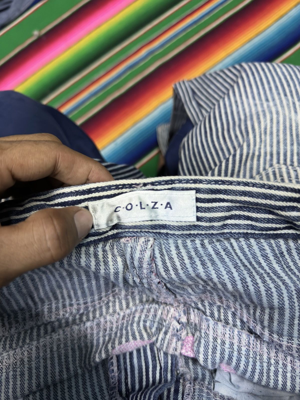 Japanese Brand Double Waist💥 Pachwork Design COLZA Double Waist💥 Size US 31 - 5 Thumbnail