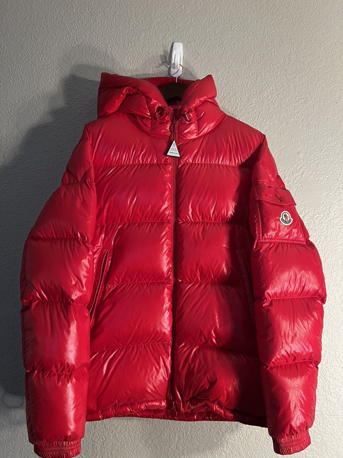 Image of Moncler Red Ecrins Puffer Jacket Xl, Men's