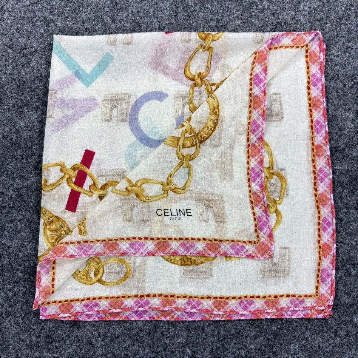 Celine × Vintage Handkerchief # E037 # Bandana # Neckerchief Size ONE SIZE - 1 Thumbnail