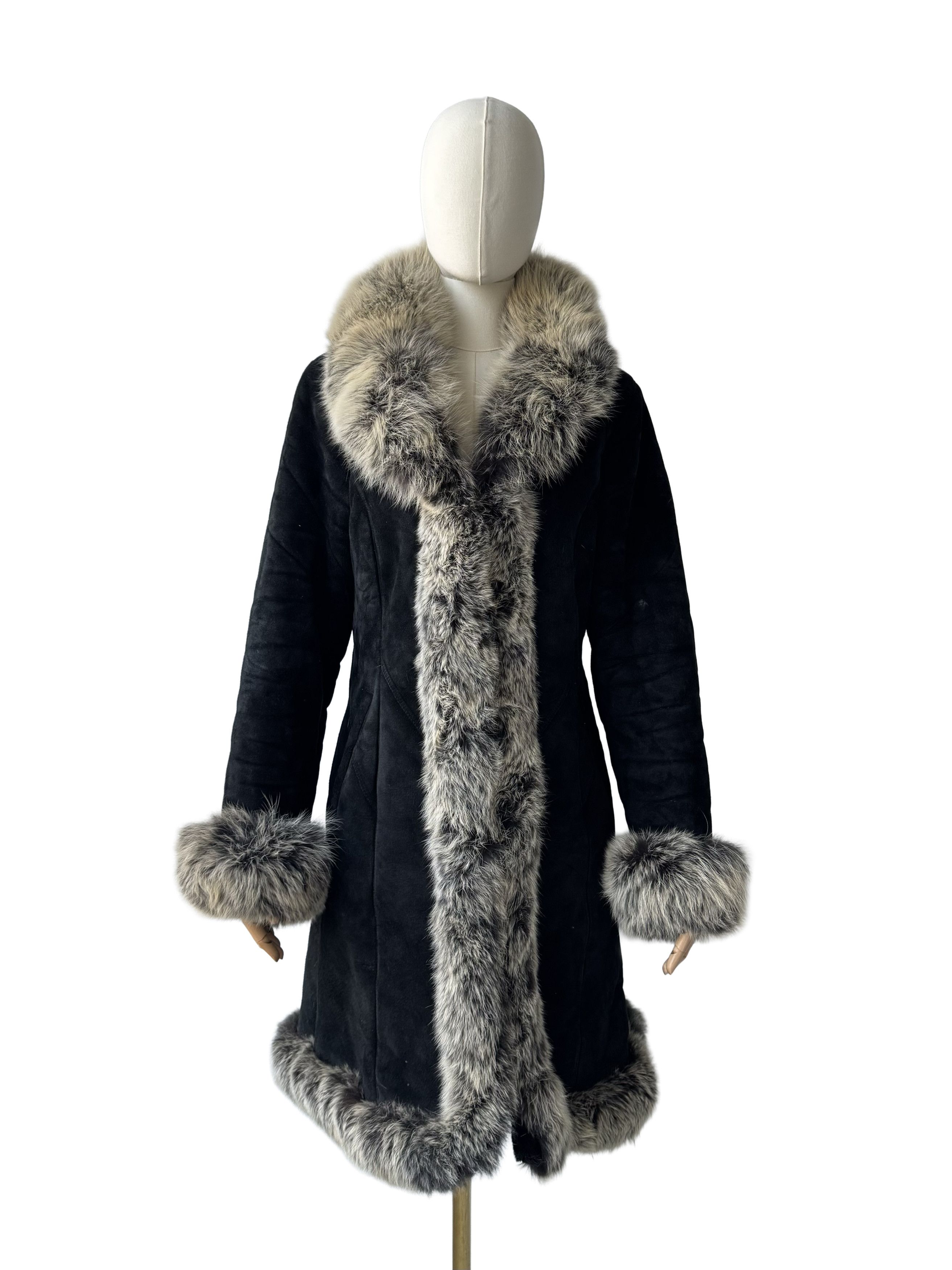 Vintage Vintage Leather Coat With Real Fur Details Size L / US 10 / IT 46 - 2 Thumbnail